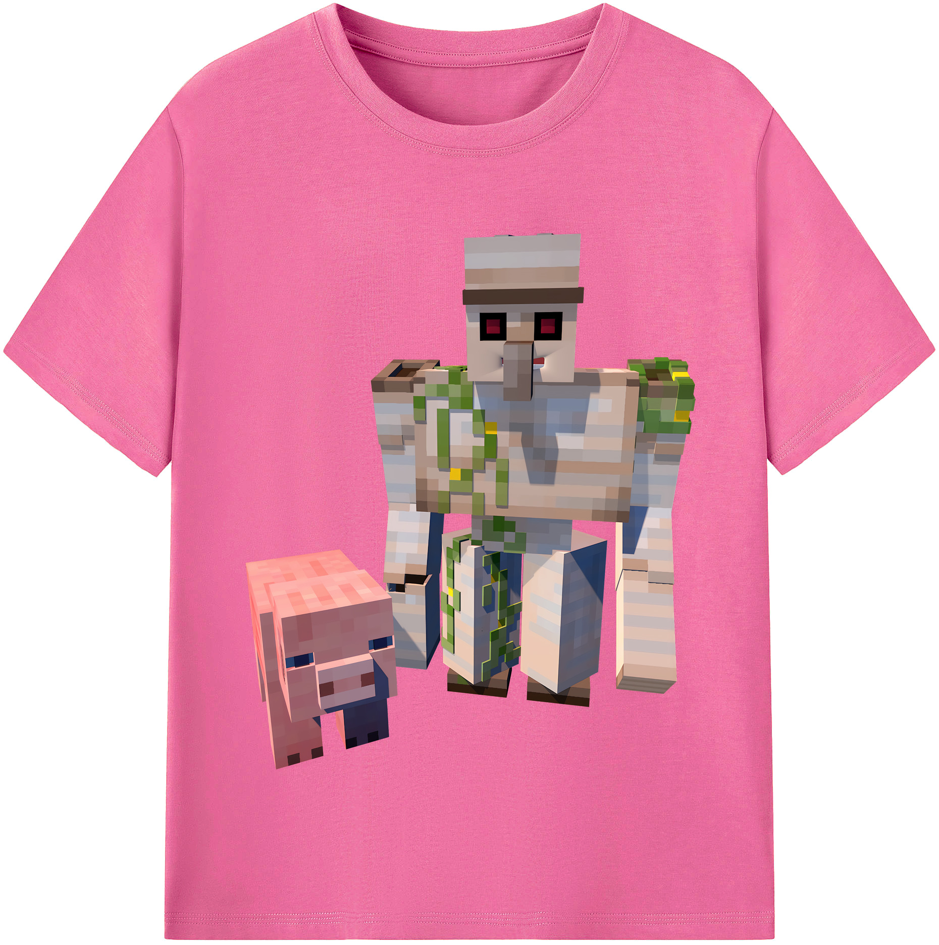 （画像用） マインクラフト ブロックの世界 Minecraft MC Block world レディースカジュアルプリントTシャツ（綿100％）